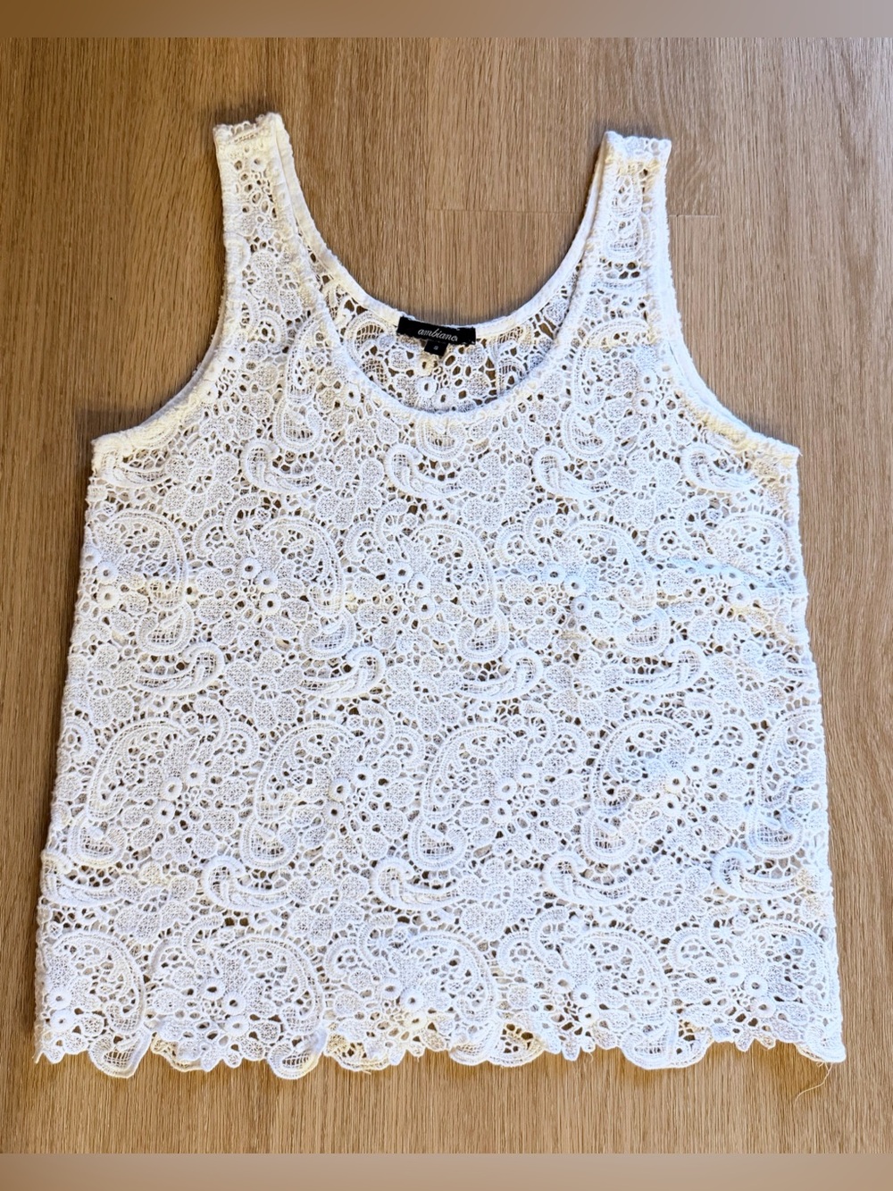 Ambiance White Lace Crochet Blouse